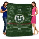 colorado state rams striped pattern green blanket best selling