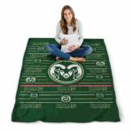 colorado state rams striped pattern green blanket best selling
