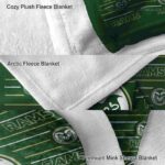 colorado state rams striped pattern green blanket best selling