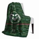 colorado state rams striped pattern green blanket best selling