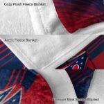 columbus blue jackets diagonal stripes navy blue blanket best selling