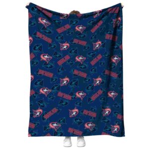 columbus blue jackets diehard fans navy blue blanket best selling