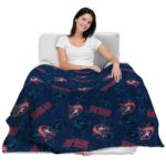 columbus blue jackets diehard fans navy blue blanket best selling