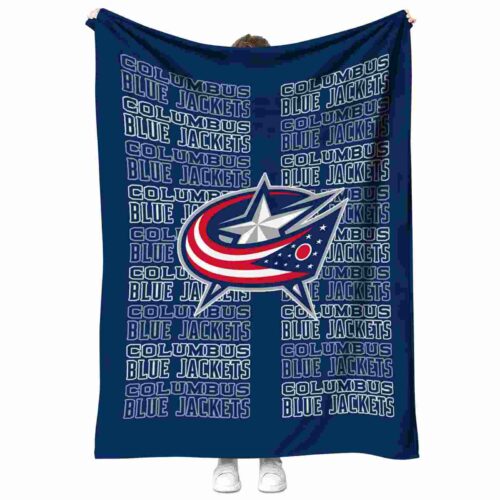 columbus blue jackets fan pride navy blue blanket best selling