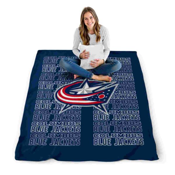 columbus blue jackets fan pride navy blue blanket high quality