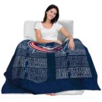 columbus blue jackets fan pride navy blue blanket latest model