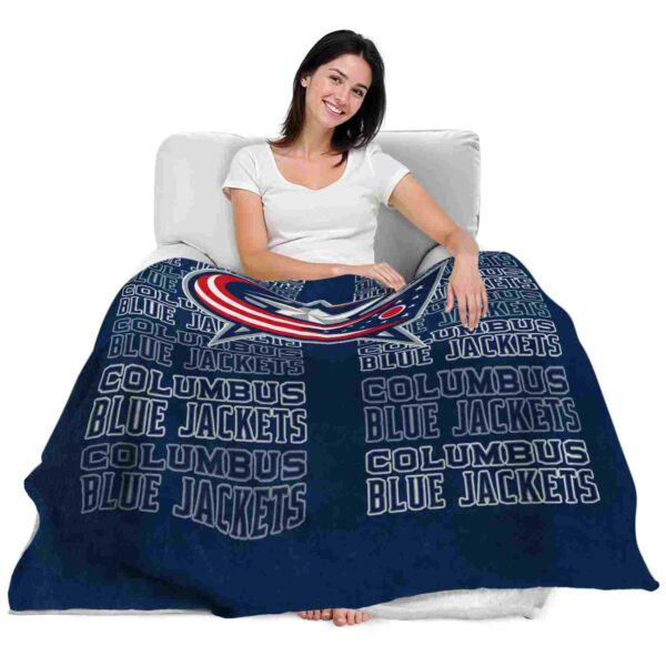columbus blue jackets fan pride navy blue blanket latest model