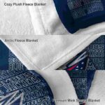columbus blue jackets fan pride navy blue blanket premium grade