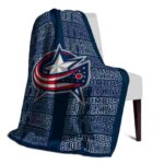 columbus blue jackets fan pride navy blue blanket top rated