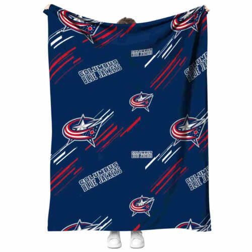 columbus blue jackets fan spirit navy blue blanket best selling