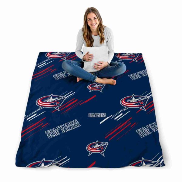 columbus blue jackets fan spirit navy blue blanket high quality