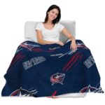 columbus blue jackets fan spirit navy blue blanket latest model