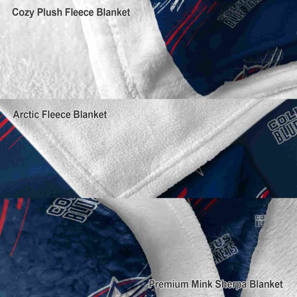 columbus blue jackets fan spirit navy blue blanket premium grade