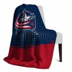 columbus blue jackets gradient dots navy blue blanket top rated