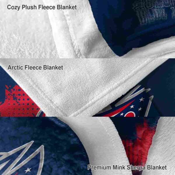 columbus blue jackets grunge texture navy blue blanket premium grade
