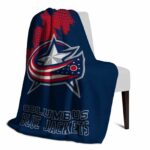 columbus blue jackets grunge texture navy blue blanket top rated