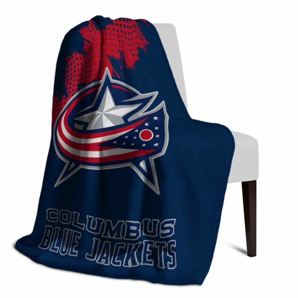 columbus blue jackets grunge texture navy blue blanket top rated