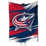 columbus blue jackets paint streaks navy blue white blanket best selling