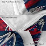 columbus blue jackets paint streaks navy blue white blanket best selling