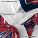 columbus blue jackets splatter effect navy blue blanket premium grade