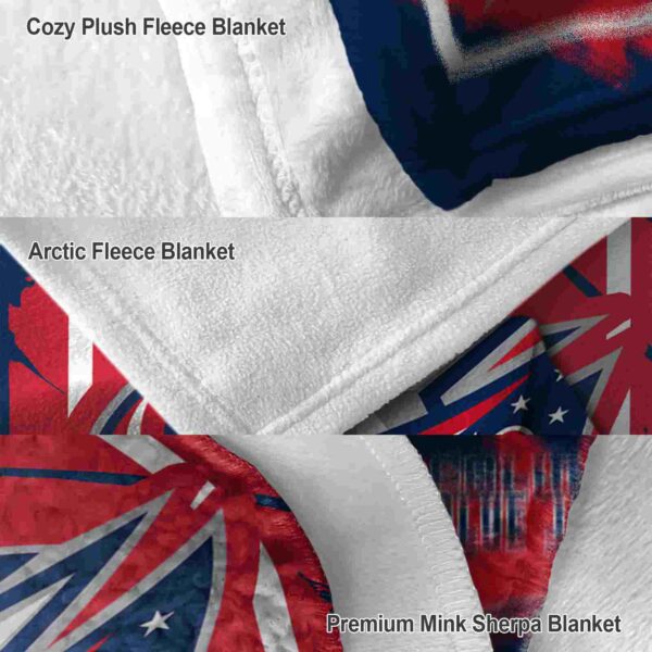 columbus blue jackets splatter effect navy blue blanket premium grade