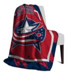 columbus blue jackets splatter effect navy blue blanket top rated