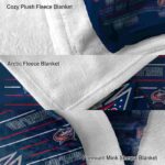 columbus blue jackets striped pattern navy blue blanket best selling