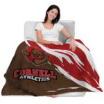 cornell big red brushstrokes red white blanket best selling