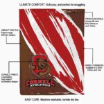 cornell big red brushstrokes red white blanket best selling