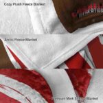 cornell big red brushstrokes red white blanket best selling