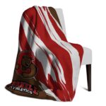 cornell big red brushstrokes red white blanket best selling