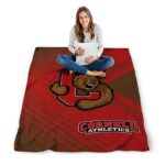 cornell big red diagonal stripes red blanket best selling