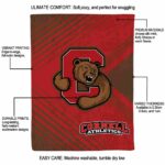 cornell big red diagonal stripes red blanket best selling