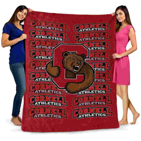 cornell big red fan pride red blanket fashion forward