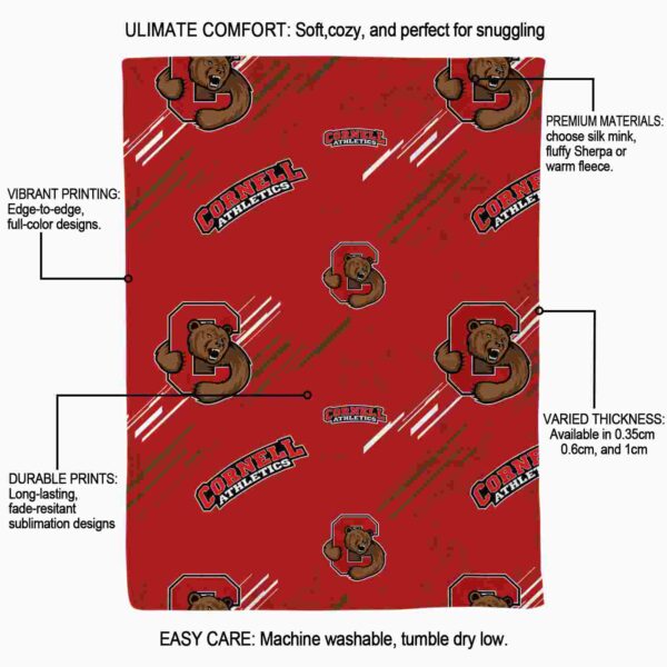 cornell big red fan spirit red blanket new arrival