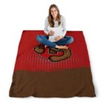 cornell big red gradient dots red blanket high quality