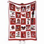 cornell big red mickey minnie red white blanket best selling
