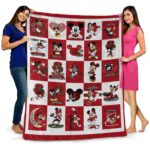 cornell big red mickey minnie red white blanket best selling