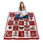 cornell big red mickey minnie red white blanket best selling