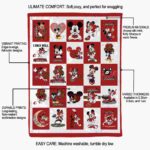 cornell big red mickey minnie red white blanket best selling