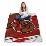 cornell big red paint streaks red white blanket high quality