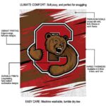 cornell big red paint streaks red white blanket new arrival