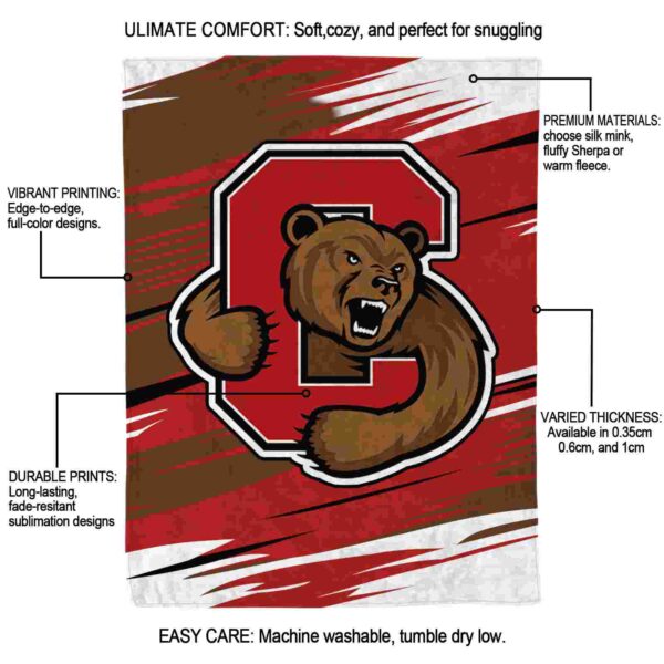 cornell big red paint streaks red white blanket new arrival