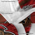 cornell big red paint streaks red white blanket premium grade