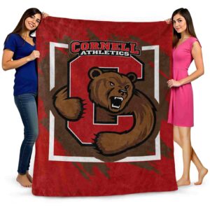 cornell big red splatter effect red blanket fashion forward