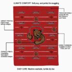 cornell big red striped pattern red blanket best selling