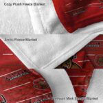 cornell big red striped pattern red blanket best selling