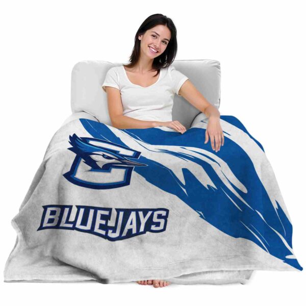 creighton bluejays brushstrokes blue white blanket latest model