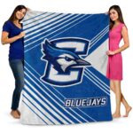 creighton bluejays diagonal stripes blue blanket best selling