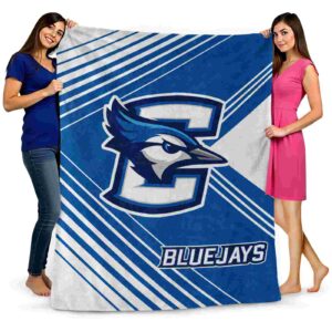 creighton bluejays diagonal stripes blue blanket fashion forward